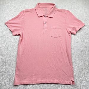 Mack Weldon Polo Shirt Short Sleeve Pocket Cotton Modal Pink Vented Mens XL